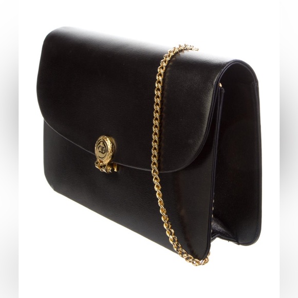 Dior Handbags - Dior Black Leather bag with Gold Chain
